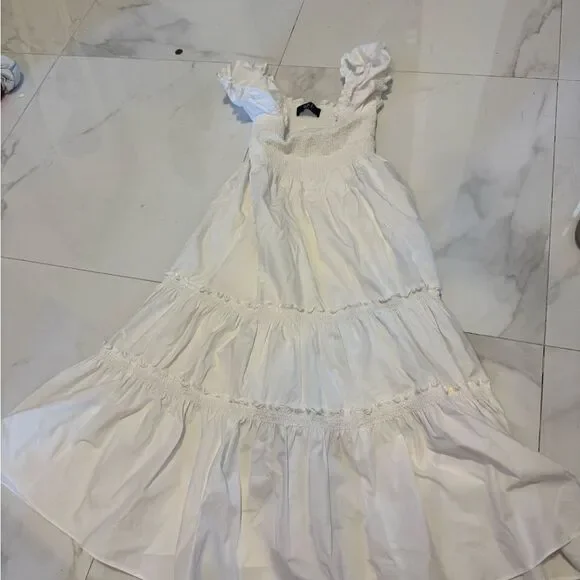 Elegant White sundress. BY OPT #14 - Picture 8 of 9